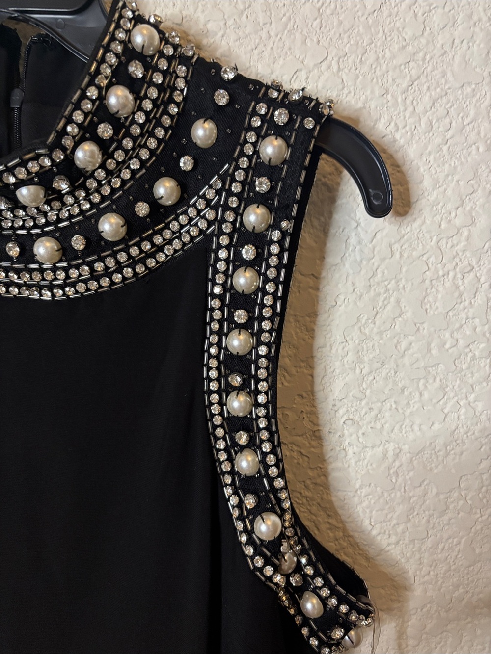 MSK Black Beaded High-Neck Sleeveless Dress - Picture 6 of 8